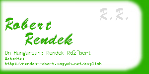 robert rendek business card